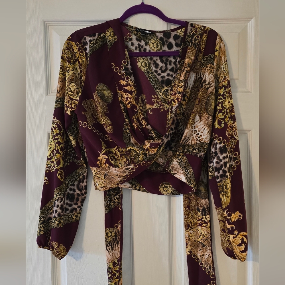 Fashion Nova Wrap Blouse